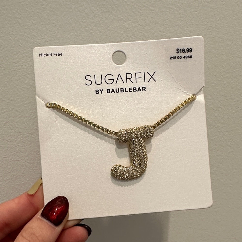 Gold Initial Necklace (J)
